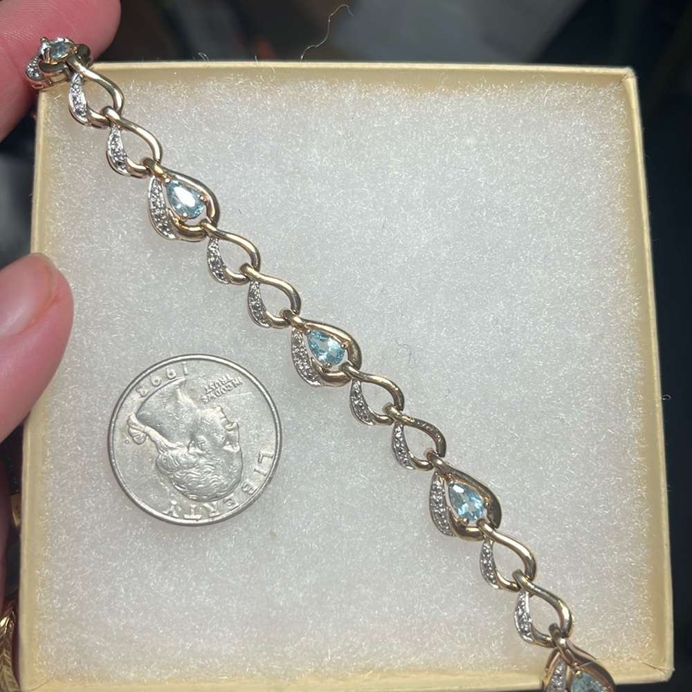 925 silver topaz bracelet
